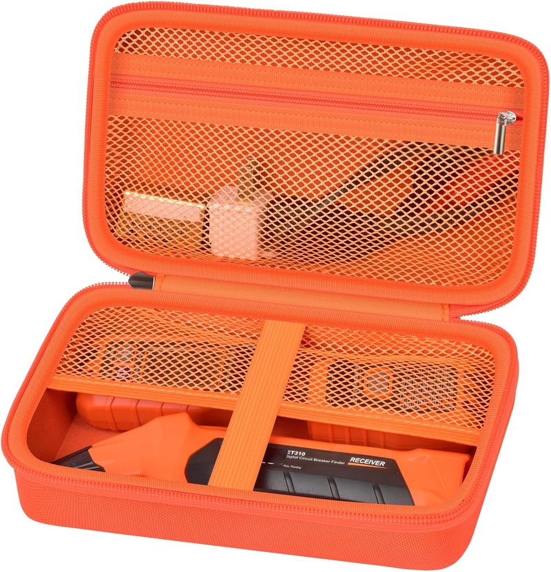 ALKOO Case Compatible with Klein Tools ET310 AC Circuit Breaker Finder and Integrated GFCI Outlet Tester, with Mesh Pocket Inside for Accessories (Orange) - Image 1
